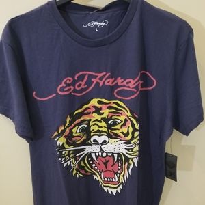 NWT Ed Hardy Tiger Head Size Large T-shirt